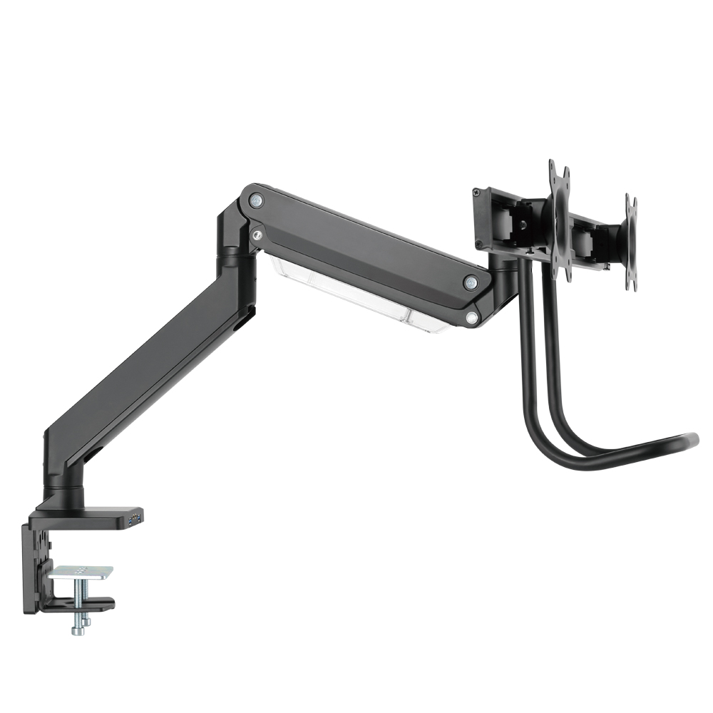 HF-DTMT564： Dual Screen Desktop Display Mount - Full Motion – Fits Monitors 17 to 32 inch
